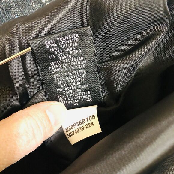 Kasper Black Tweeted Blazer Jacket Sz 2P - Picture 12 of 13